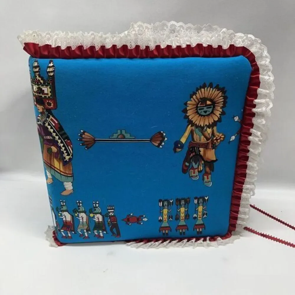 Native American‎ Magnetic Self Stick 3 Ring Handmade Fabric Photo Album